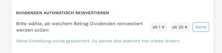 So stellst du die automatische Reinvestition ein
