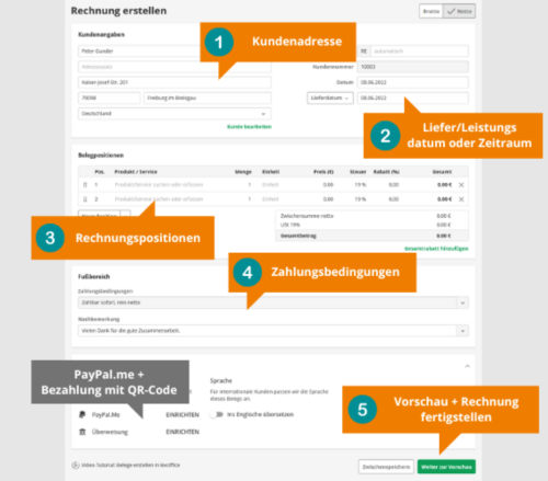 Rechnungen schreiben